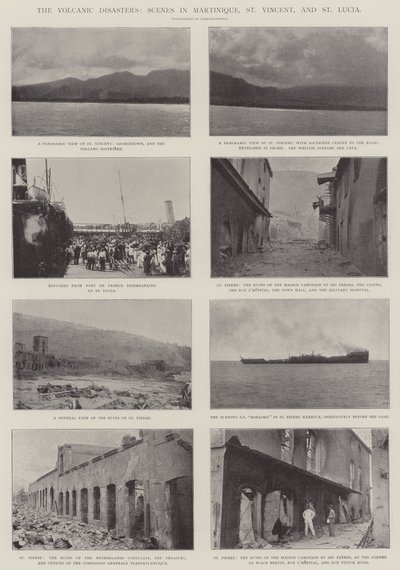 Les désastres volcaniques, scènes en Martinique, Saint-Vincent et Sainte-Lucie - English Photographer