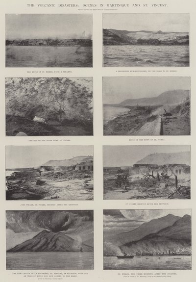 Les désastres volcaniques, scènes en Martinique et à Saint-Vincent - English Photographer