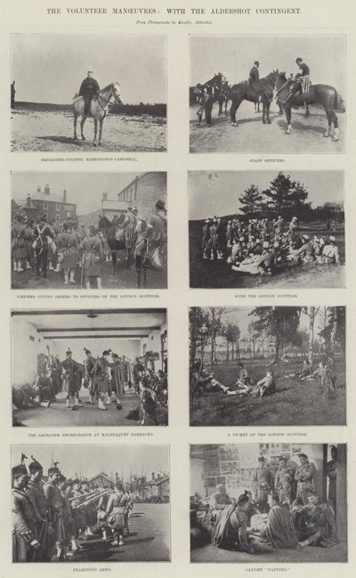 Les manœuvres des volontaires, avec le contingent d