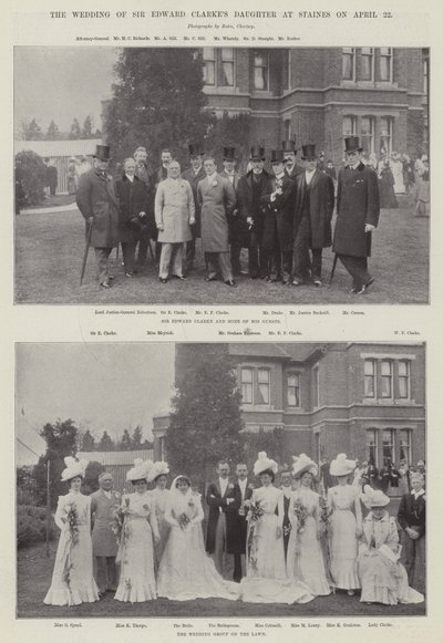 Le mariage de la fille de Sir Edward Clarke à Staines le 22 avril - English Photographer