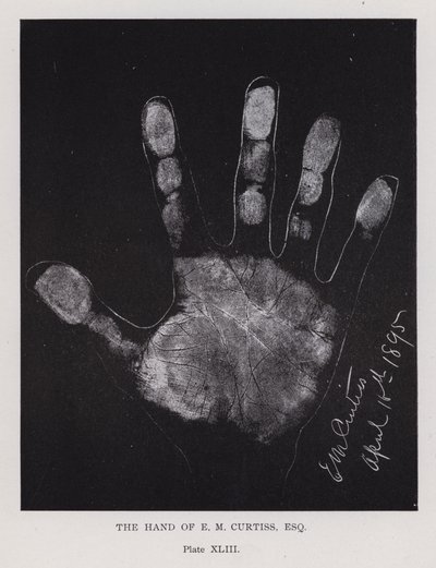 La main de E M Curtiss - English Photographer