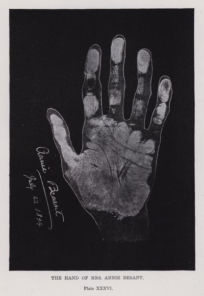 La main de Mme Annie Besant - English Photographer