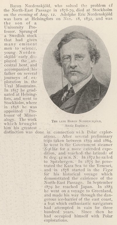 Feu le baron Nordenskjold, explorateur arctique - English Photographer