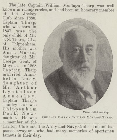 Feu capitaine William Montagu Tharp - English Photographer
