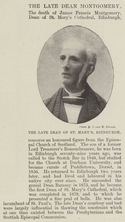 Feu le doyen de St Marys, Édimbourg - English Photographer