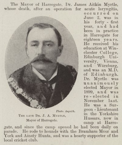 Le défunt Dr J A Myrtle, maire de Harrogate - English Photographer