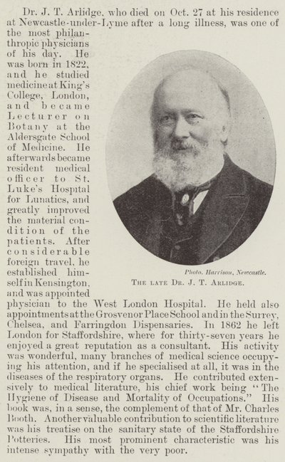 Feu Dr J T Arlidge - English Photographer
