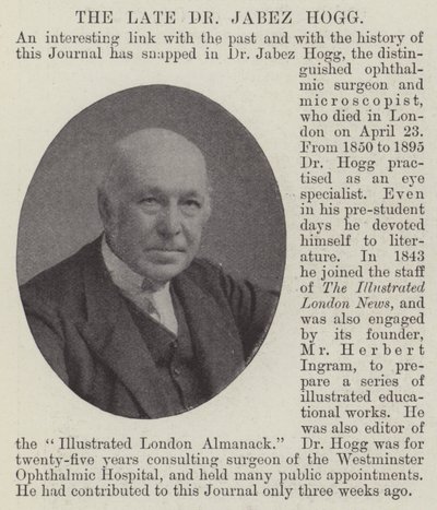 Feu Dr Jabez Hogg - English Photographer