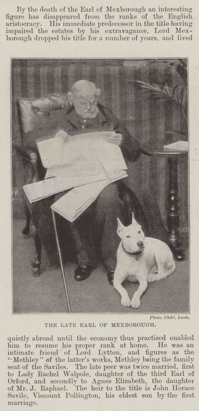 Feu Comte de Mexborough - English Photographer