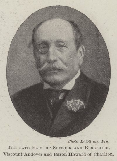 Le défunt comte de Suffolk et Berkshire, vicomte Andover et baron Howard de Charlton - English Photographer