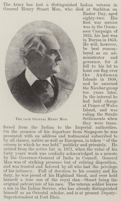 Le défunt général Henry Man - English Photographer