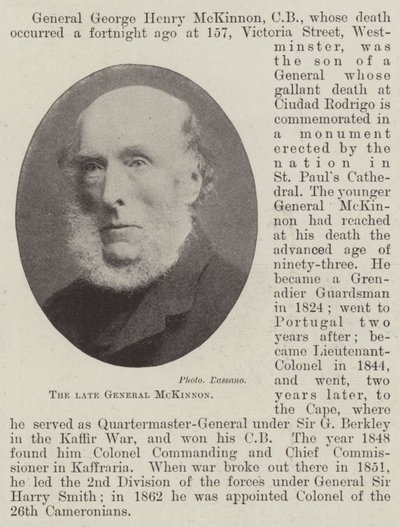 Feu le Général McKinnon - English Photographer
