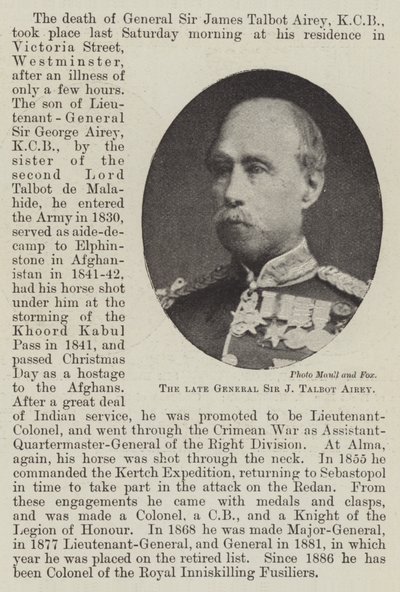 Feu le général Sir J Talbot Airey - English Photographer