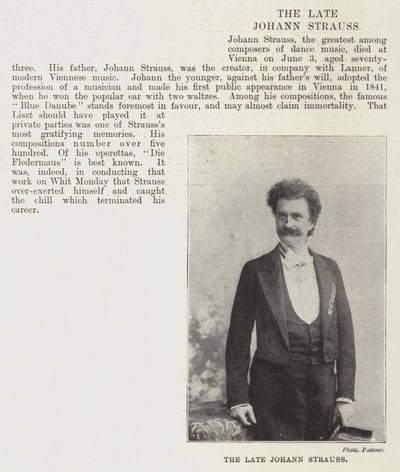 Le défunt Johann Strauss - English Photographer