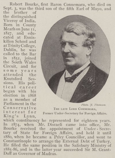 Feu Lord Connemara, ancien sous-secrétaire aux affaires étrangères - English Photographer