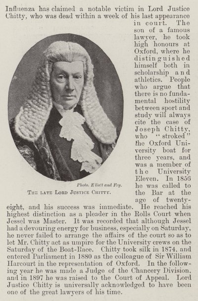 Feu Lord Justice Chitty - English Photographer