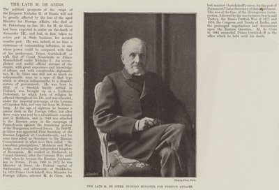 Feu M. de Giers, ministre russe des Affaires étrangères - English Photographer