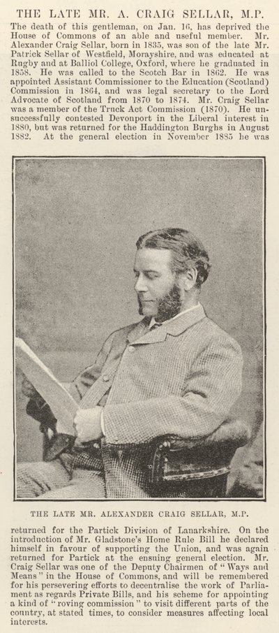 Feu M. Alexander Craig Seller, député - English Photographer