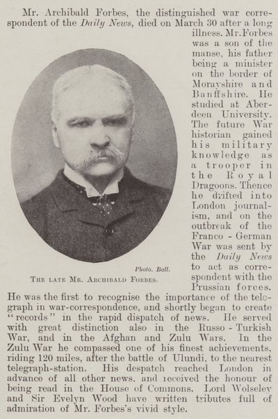 Feu M. Archibald Forbes - English Photographer