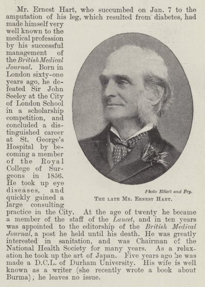 Feu M. Ernest Hart - English Photographer