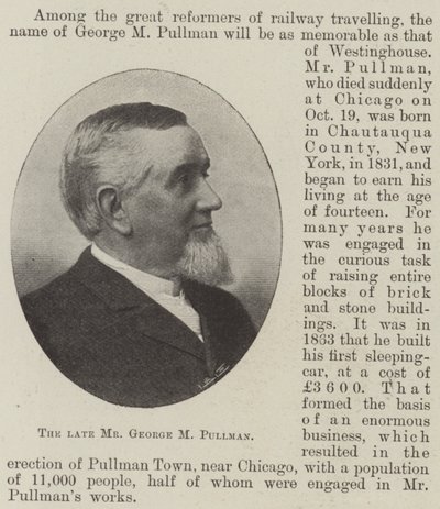 Feu Monsieur George M Pullman - English Photographer