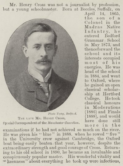 Feu M. Henry Cross, correspondant spécial du Manchester Guardian - English Photographer