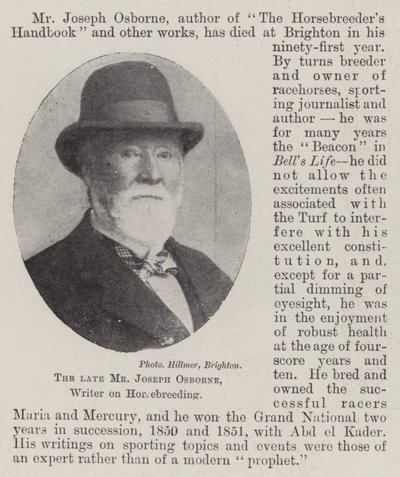 Feu M. Joseph Osborne, écrivain sur l