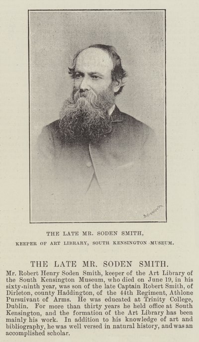 Feu M. Soden Smith, conservateur de la bibliothèque d
