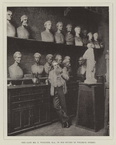 Feu M. T Woolner, RA, dans son studio à Welbeck Street - English Photographer