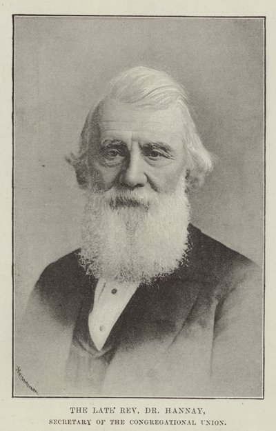 Feu le révérend Dr Hannay, secrétaire de l