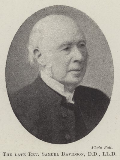 Le défunt révérend Samuel Davidson, DD, LLD - English Photographer