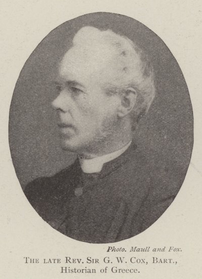 Feu Révérend Sir G W Cox, baronnet, historien de la Grèce - English Photographer