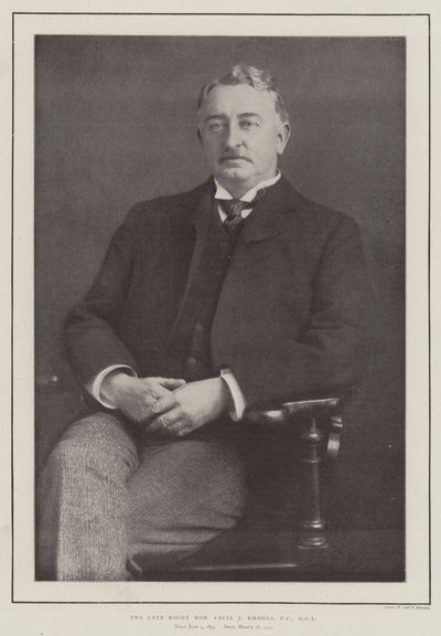 Le défunt très honorable Cecil J Rhodes, PC, DCL - English Photographer