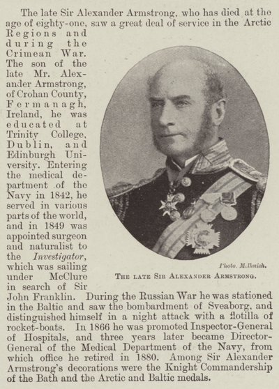 Le défunt Sir Alexander Armstrong - English Photographer