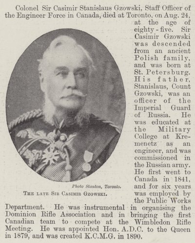Feu Sir Casimir Gzowski - English Photographer