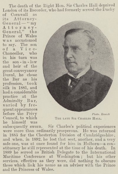 Feu Sir Charles Hall - English Photographer