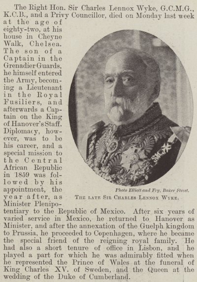 Feu Sir Charles Lennox Wyke - English Photographer