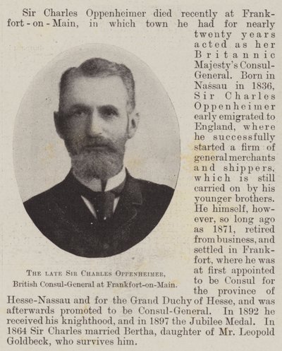 Feu Sir Charles Oppenheimer, consul général britannique à Francfort-sur-le-Main - English Photographer