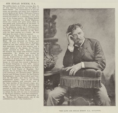 Feu Sir Edgar Boehm, RA, sculpteur - English Photographer