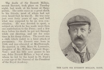 Feu Sir Everett Millais, baronnet - English Photographer