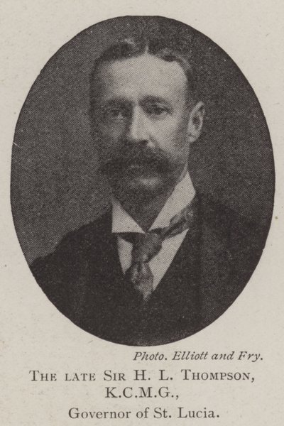 Feu Sir H L Thompson, KCMG, gouverneur de Sainte-Lucie - English Photographer