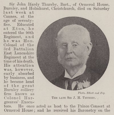 Feu Sir J H Thursby - English Photographer