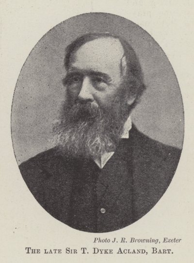 Le défunt Sir T Dyke Acland, Baronet - English Photographer