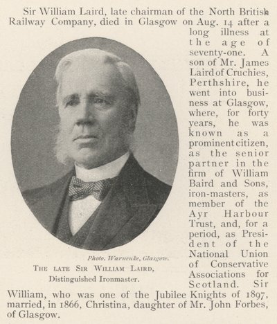 Feu Sir William Laird, maître de forges distingué - English Photographer