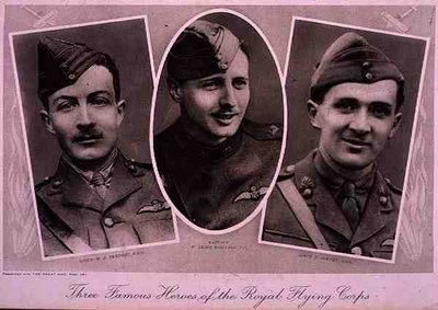 Trois héros célèbres du Royal Flying Corps, pour 