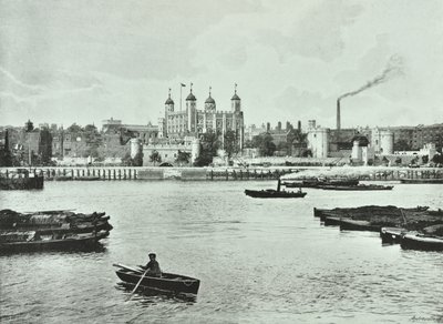 Tour de Londres, Tower Hill : depuis la rivière, 1895 - English Photographer