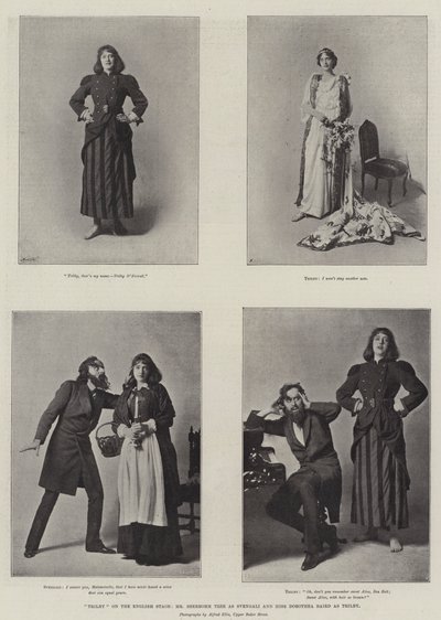 Trilby sur la scène anglaise, M. Beerbohm Tree en Svengali et Mlle Dorothea Baird en Trilby - English Photographer