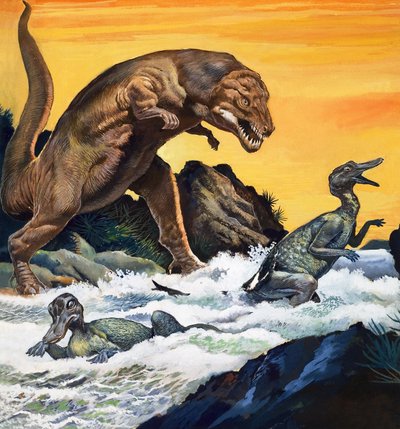Tyrannosaurus Rex, extrait de "À la recherche des dinosaures". - English Photographer