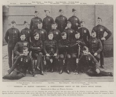 Vétérans de onze campagnes, un groupe distingué des Royal Rifles du Roi - English Photographer