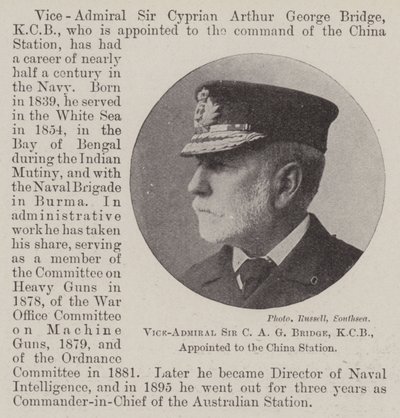 Vice-Amiral Sir C A G Bridge, KCB, Nommé à la Station de Chine - English Photographer